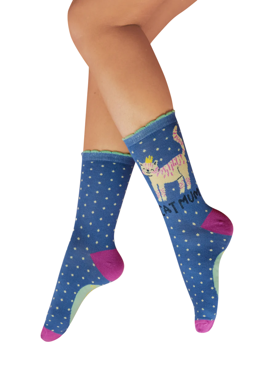 Cat Mum Socks by Powder