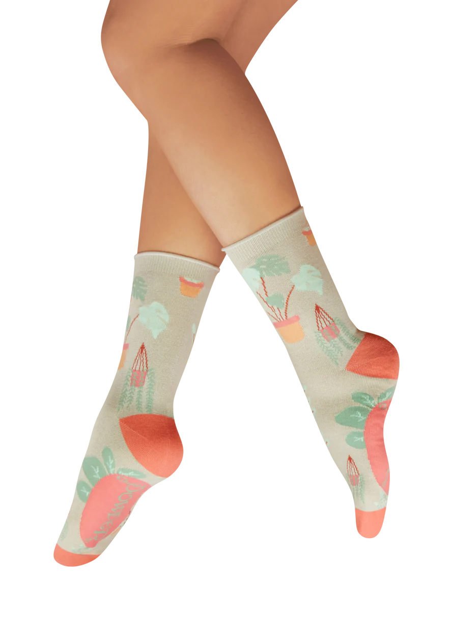 House Plant Socks by powder design